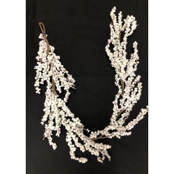 Glitter White Berries Garland 5'